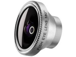 Objetiva para Smartphone WALIMEX Fish-Eye 180 Prateado