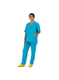 Fato de enfermeira com uniforme azul para mulher multicor M