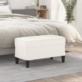 vidaXL Banco 70x35x41 cm couro artificial cor creme