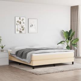 vidaXL Colchão de molas ensacadas 160x200x20 cm tecido cor creme