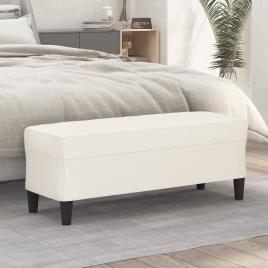 vidaXL Banco 100x35x41 cm couro artificial cor creme