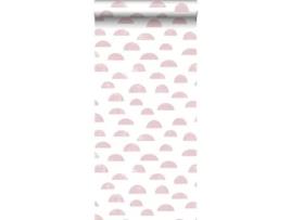 Papel de Parede ESTAHOME (0,53 x 10,05 m - Tecido - Rosa)