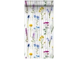 Papel de Parede ESTAHOME (0,465 x 8,37 m - Tecido - Multicor)