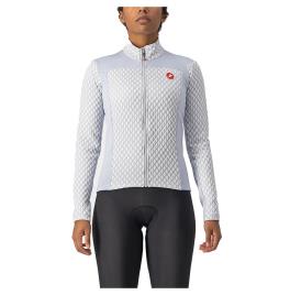 Castelli Sfida Fz Long Sleeve Jersey Branco M Mulher