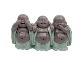 Figura Decorativa ZEN'LIGHT 3 Budas com Riso