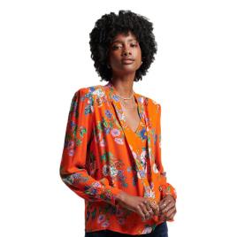 Superdry Studios Chiffon Long Sleeve Blouse  XS Mulher
