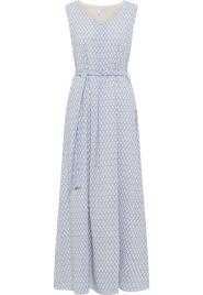 usha WHITE LABEL Vestido  azul claro / branco lã