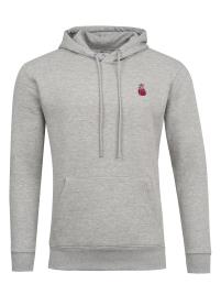 Mikon Sweatshirt 'Herz'  acinzentado / amora / rosé / rosa claro