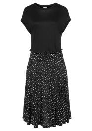 BEACH TIME Vestido  preto / branco