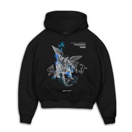 MJ Gonzales Sweatshirt 'SAINT V.1'  azul / cinzento / preto / branco