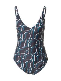 JOOP! Bodywear Fato de banho  azul noturno / petróleo / branco