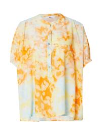 Liebesglück Blusa 'NOAH'  azul claro / amarelo dourado / amarelo claro / offwhite