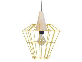 Candeeiro de Suspensão  Triberg Amarelo e Madeira