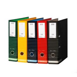 Pasta de Arquivo Lombada Larga Riscas, A4, Largura da Lombada 75 mm, Cartão, Azul