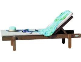 Espreguiçadeira de Jardim CARMO WOOD Relax (Castanho - Madeira - 195x70x36 cm)