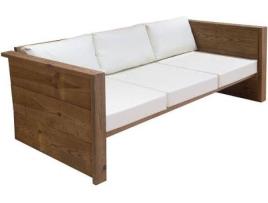 Sofá de Jardim  Sudexpress (Castanho - Madeira - 200x95x80 cm)
