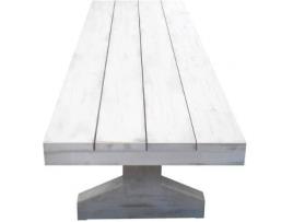 Mesa de Jardim  Sudexpress (Branco - Madeira - 200x94x75 cm)
