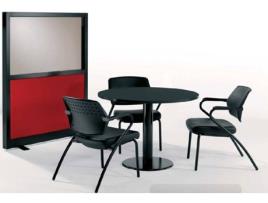 Mesa de Reunião  Redonda 100 cm Preto