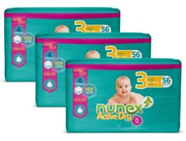 Fraldas NUNEX Active Dry (T3 - 4-10 kg - 168 un)
