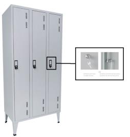 Cacifos Metálicos Triplo 3 Cacifos 1900x900x500mm Chave