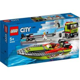 LEGO City Great Vehicles 60254 Transportador de Barcos de Corrida