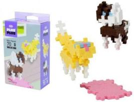 Blocos de Construção PLUS PLUS Pastel Gato & Cão (70 Peças)