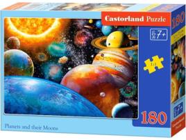 Puzzle  Planets and Their Moons (180 Peças)