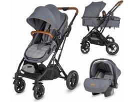 Carrinho de Bebé Individual SMART BABY Individual Três Peças Conversível Ravello Cinzento
