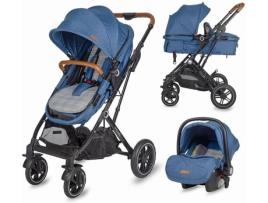 Carrinho de Bebé Individual SMART BABY Individual Três Peças Conversível Ravello Azul