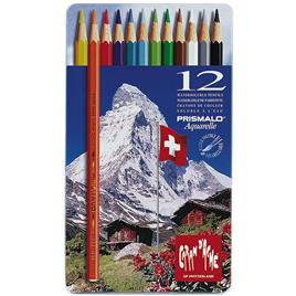 Caran D'Ache Lápis de Cor Solúveis em Água Prismalo®, Corpo Hezagonal, Minas de Várias Cores