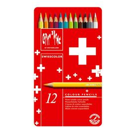 Caran D'Ache Lápis de Cor Swisscolor, Corpo Hexagonal, Minas de Várias Cores
