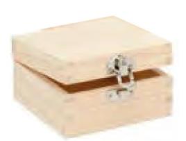Caixa de Jóias  GLOREX 61682103 (Castanho - 16x16x8.5cm - Madeira)