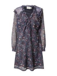 Atelier Rêve Vestido 'IRMURENO'  azul escuro / castanho / borgonha / branco