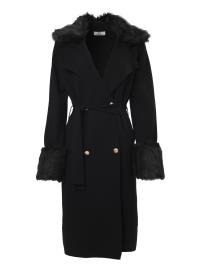 Influencer Sobretudo meia-estação  preto