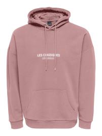 Only & Sons Big & Tall Sweatshirt 'Les Classiques'  ameixa / branco