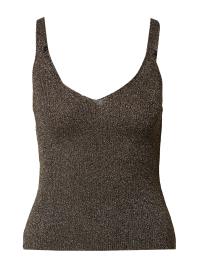 A LOT LESS Top de malha 'Justine'  castanho escuro / ouro