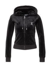 Juicy Couture Black Label Casaco em moletão  preto / prata