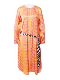 DELICATELOVE Vestido 'GITTA'  tangerina / pitaya / preto / branco