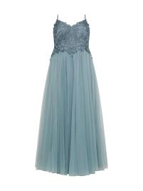 My Mascara Curves Vestido de festa  azul fumado / petróleo / prata