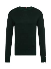 Tommy Hilfiger Tailored Pullover 'HOUNDSTOOTH'  verde escuro / vermelho / branco