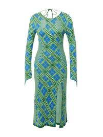 House of Sunny Vestido de malha  azul / menta / verde relva