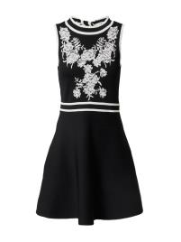 Karen Millen Vestido de malha  preto / branco