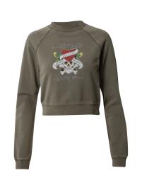 Ed Hardy Sweatshirt  oliveira / vermelho sangue / preto / offwhite