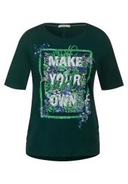 CECIL Camisa  verde escuro / mistura de cores