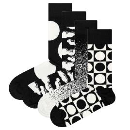 Happy Socks Meias  preto / branco