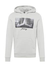 Mister Tee Sweatshirt 'Pray'  cinzento claro / preto / branco