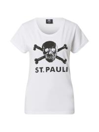 FC St. Pauli Camisa 'Totenkopf'  preto / branco