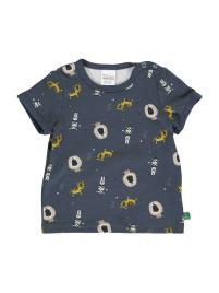 Fred's World by GREEN COTTON Camisola 'Animal'  azul noturno / amarelo / taupe / branco