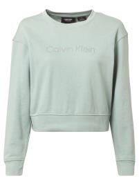 Calvin Klein Performance Sweatshirt de desporto  cinzento-prateado / menta