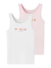 NAME IT Camisola interior  verde claro / cor-de-rosa / preto / branco